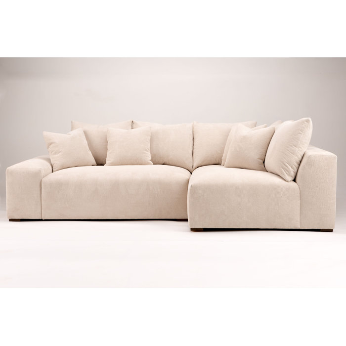 Latitude Run® California 110Inch Pillow Back Sectional Sofa With Right